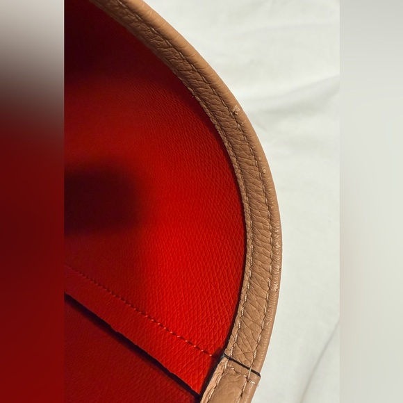 Christian Louboutin Tan and Red Studded Tote w/o wristlet - Picture 14 of 16